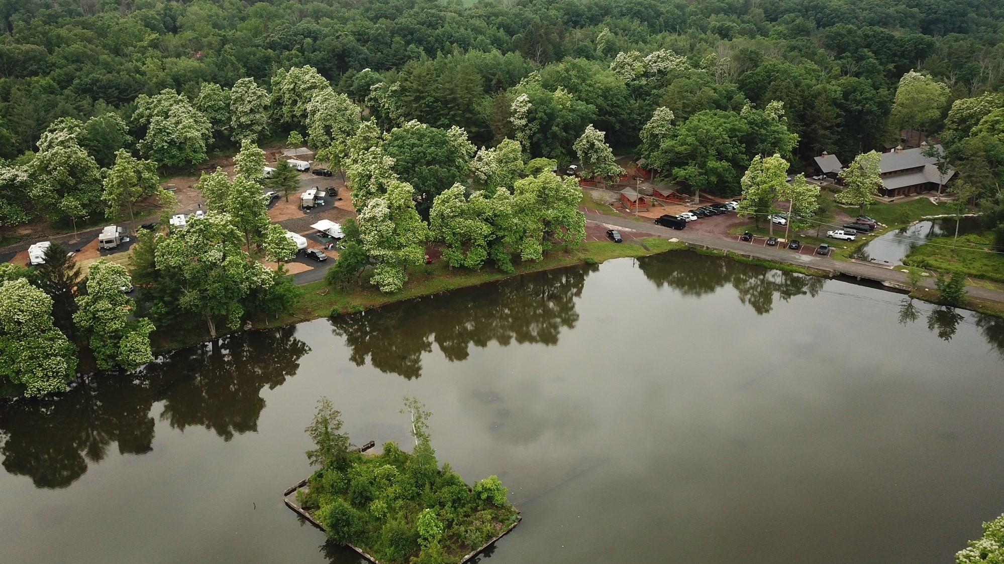 Image of our lake and campground